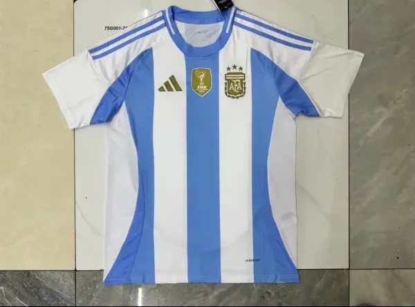 Adidas Argentina National Team 2023 FIFA World Cup Champion Jersey Blue-White Striped Jersey - 1