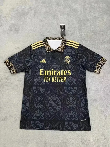 Adidas Real Madrid 2023-24 Third Jersey Black Gold - 1