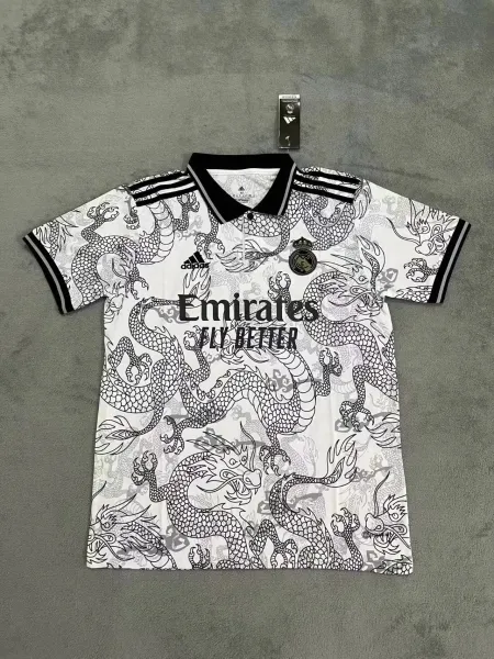 Adidas x Real Madrid 2024 Chinese New Year Dragon Print Polo Shirt - 1