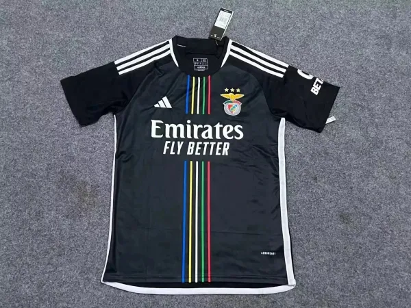 Adidas Benfica 2023-24 Third Jersey Black - 1