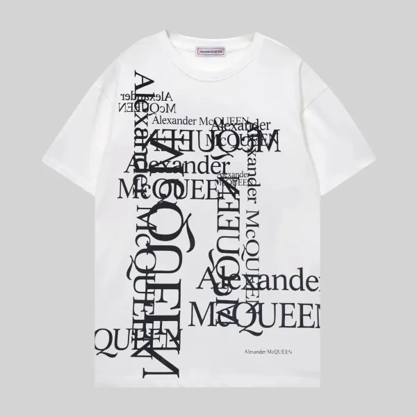 Alexander McQueen Logo Print Oversized T-Shirt White - 1
