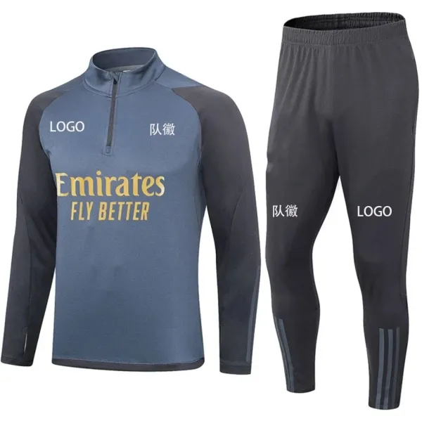 Real Madrid Training Set Gray-Blue Activewear - 1