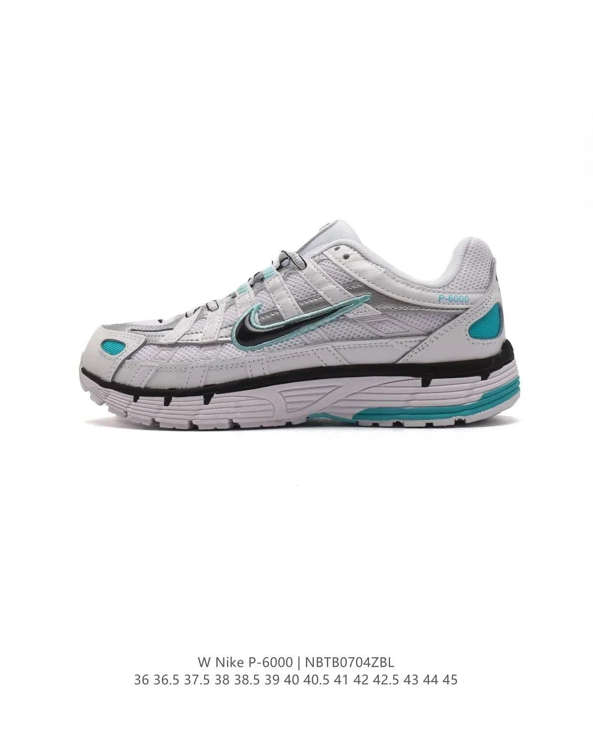 Nike P-6000 White/Red/Black Running Shoes - 13