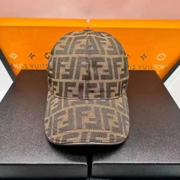 Fendi FF Monogram Baseball Cap Brown - 1