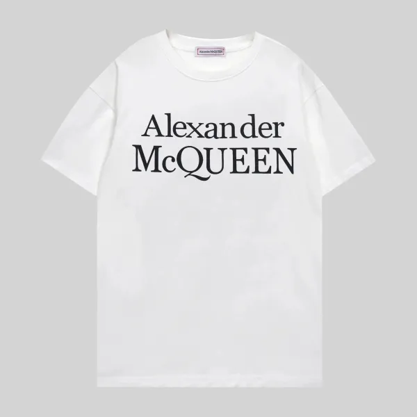 Alexander McQueen Logo Print White T-Shirt - 1