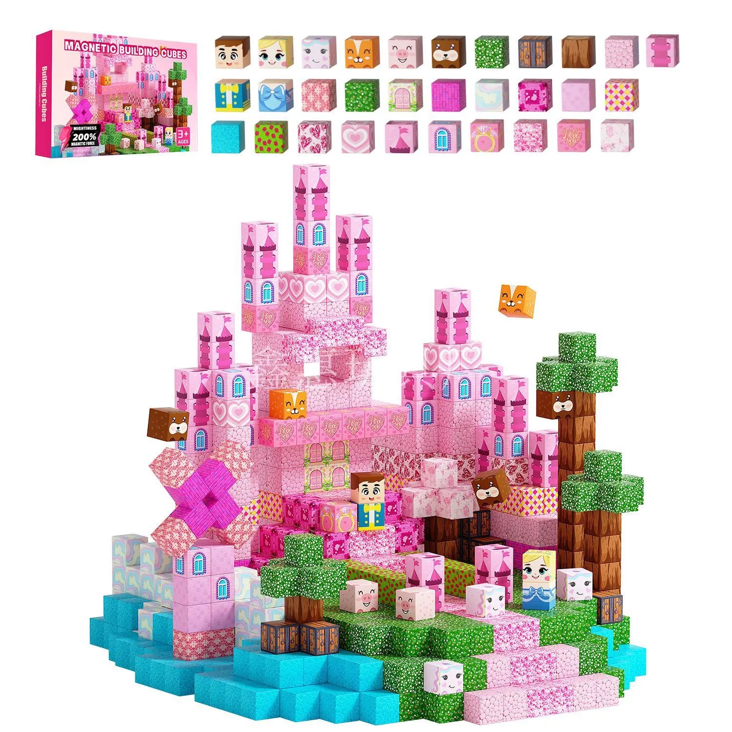 lego Mightiness Magnetic Building Cubes Princess Castle Set - 004415