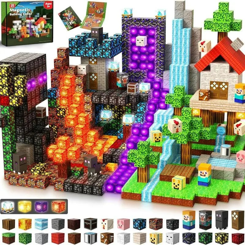 lego Magnetic Building Cubes Minecraft-Themed Construction Set - 003567
