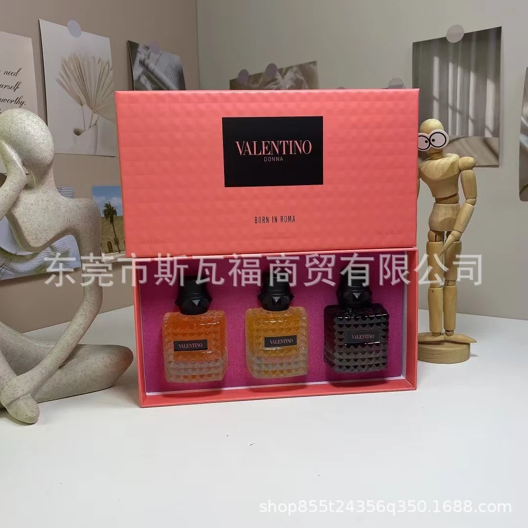 Powder box lady sample three-piece set