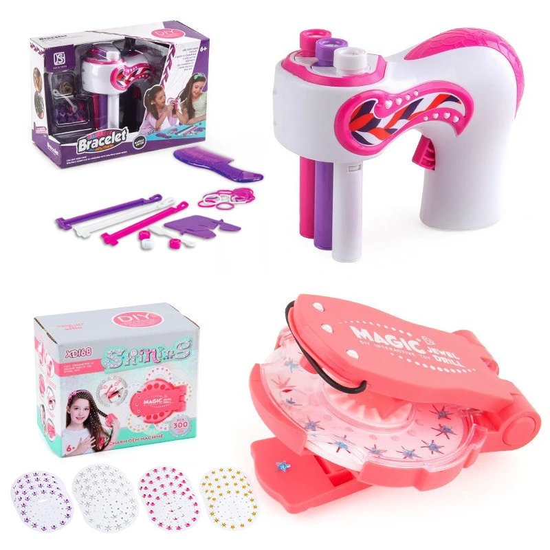 Magic Jewel Drill Pink DIY Hair Accessory Toy