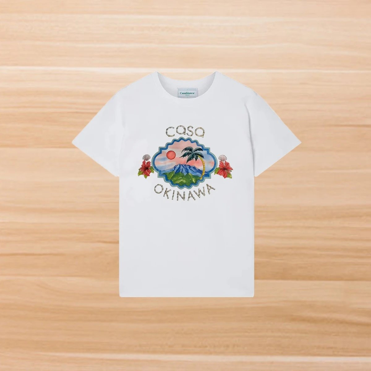 Scallop landscape painting white