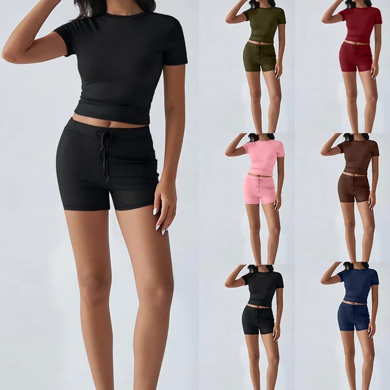 Nox Short-Sleeve Tee Biker Shorts Set - 005371