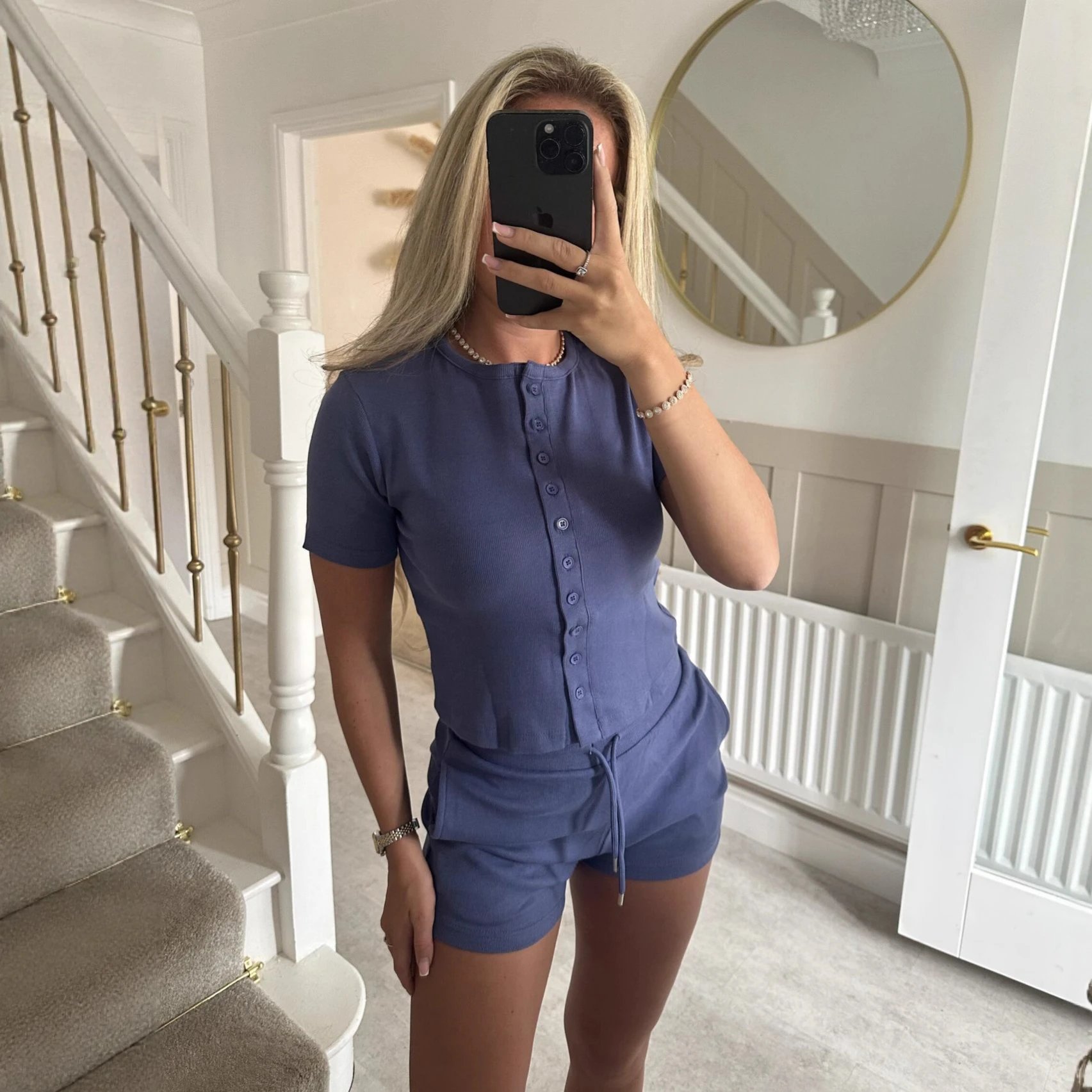 Nox Ribbed Short-Sleeve Romper - 005353
