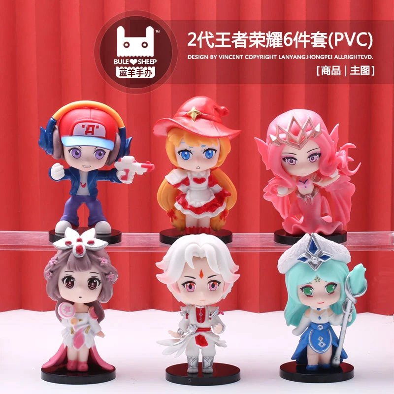BULE SHEEP Honor of Kings 2nd Generation 6-Piece PVC Figure Set - 003662