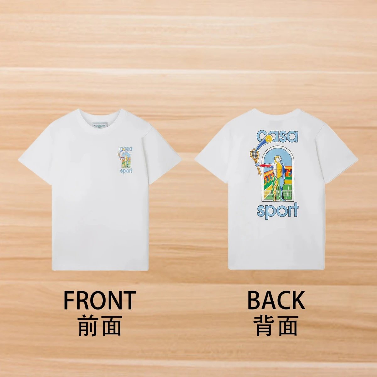 Front and back styles – Tennis swing window, white