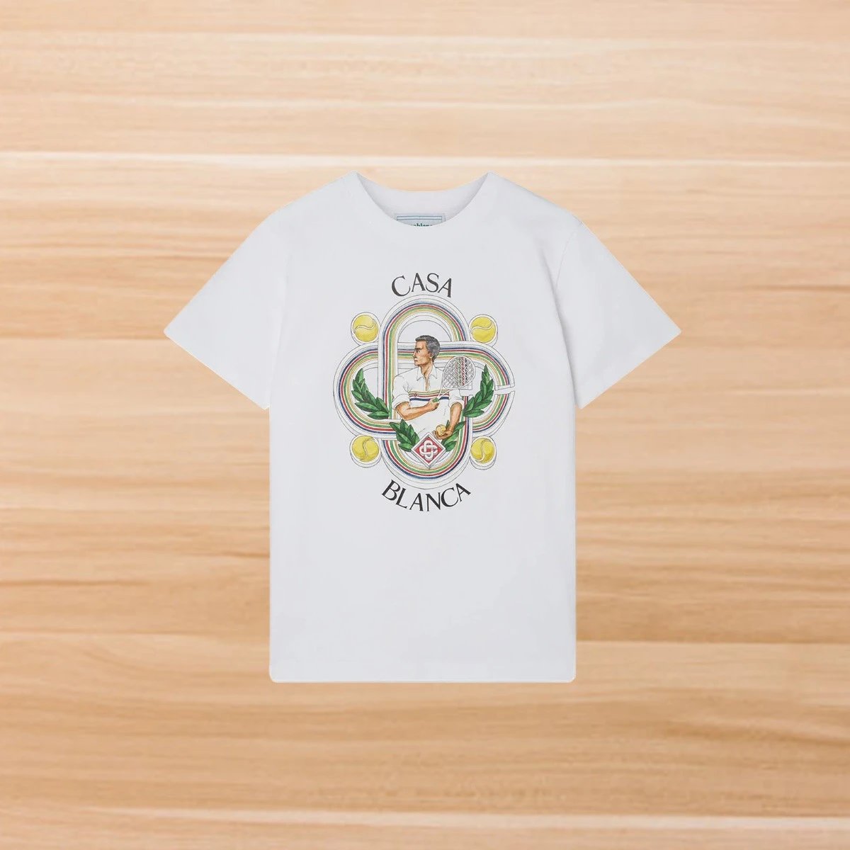 Tennis player-black lettering, white