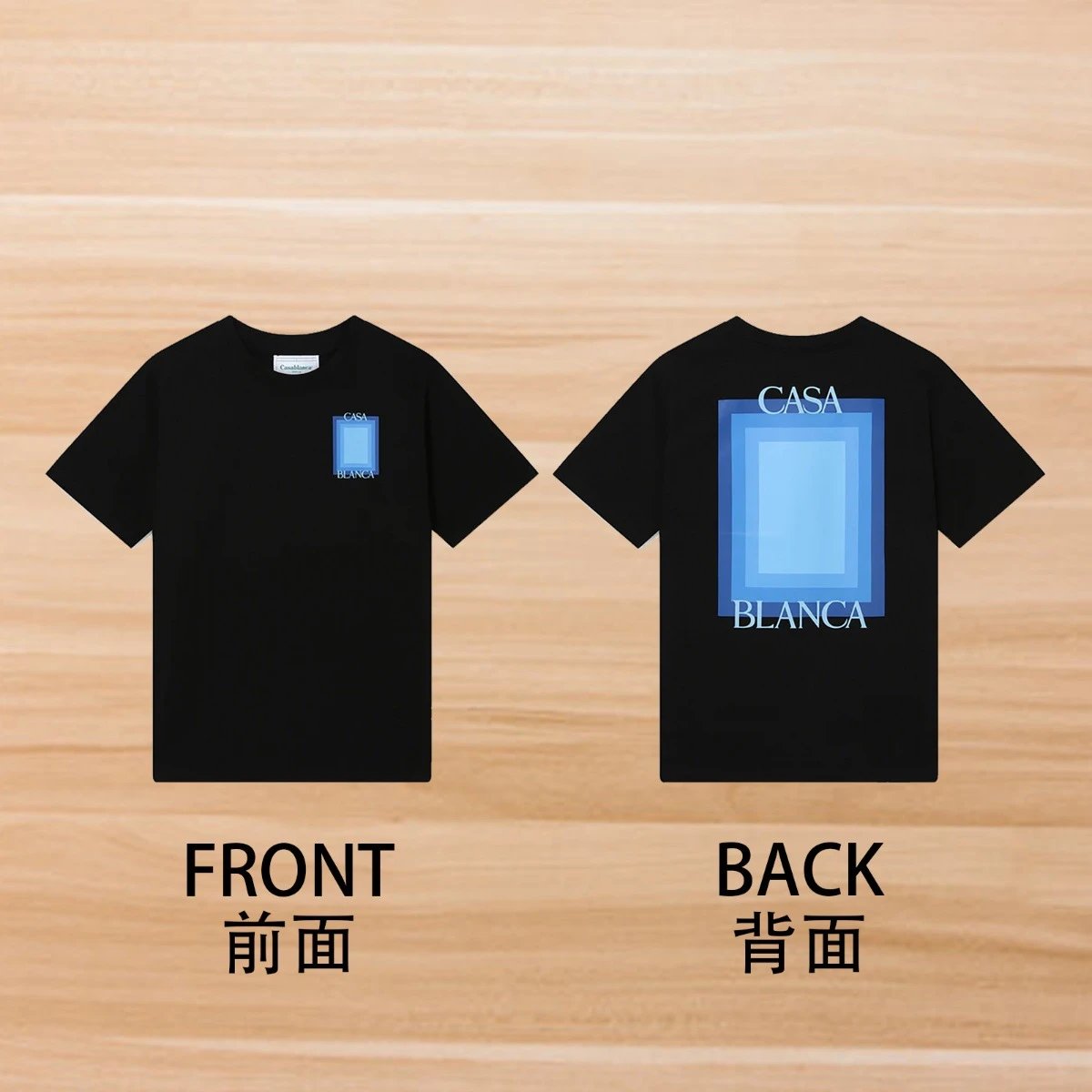 Front and Back-Gradient Stacking Logo Black