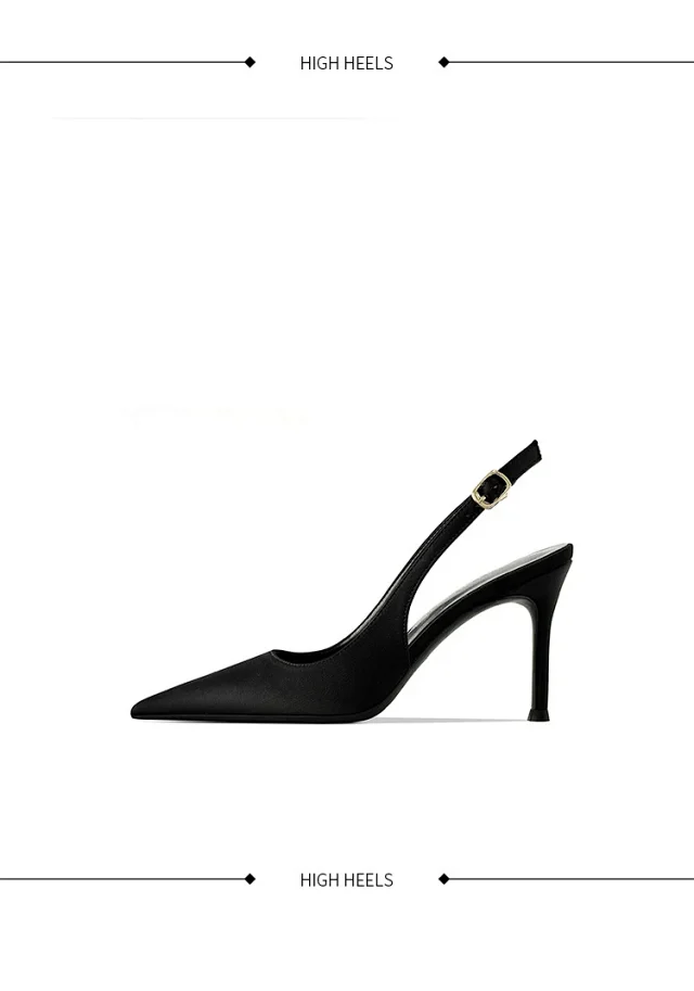 Unbranded High Heels Pointed-Toe Slingback Stiletto Pumps product detail image 10