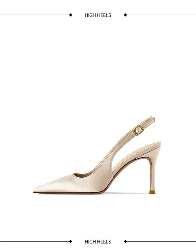 Unbranded High Heels Pointed-Toe Slingback Stiletto Pumps product detail image 5