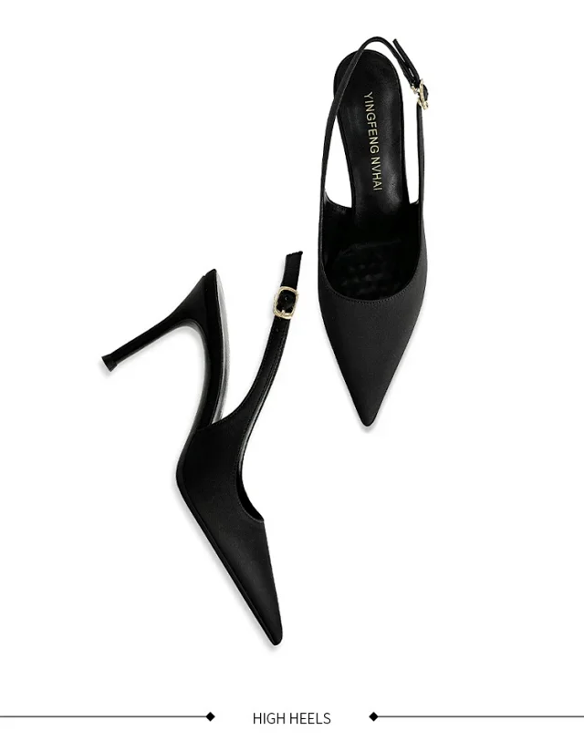 Unbranded High Heels Pointed-Toe Slingback Stiletto Pumps product detail image 13