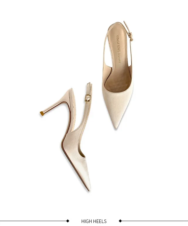 Unbranded High Heels Pointed-Toe Slingback Stiletto Pumps product detail image 8