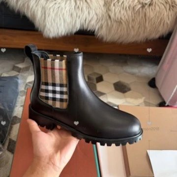 Unbranded Boots Plaid-Panel Chelsea Ankle image 4