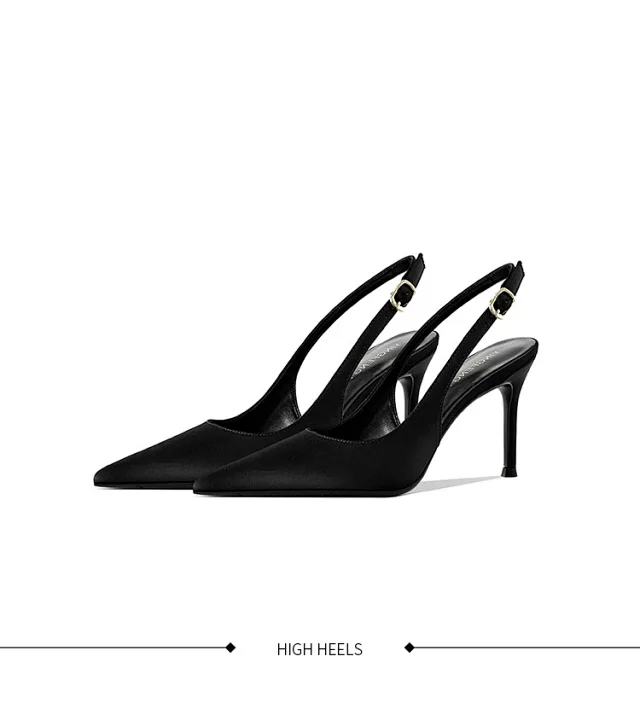 Unbranded High Heels Pointed-Toe Slingback Stiletto Pumps product detail image 11