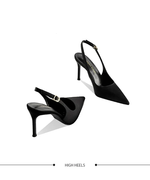 Unbranded High Heels Pointed-Toe Slingback Stiletto Pumps product detail image 12