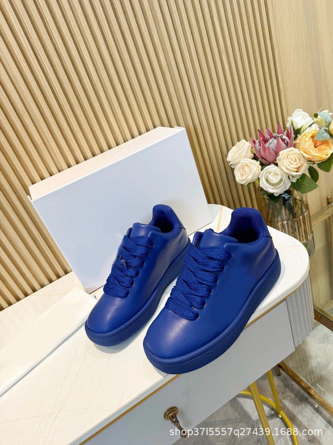 Unbranded Sneakers Low-Top Lace-Up with Woven Uppers — Blue