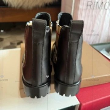 Unbranded Boots Plaid-Panel Chelsea Ankle image 5