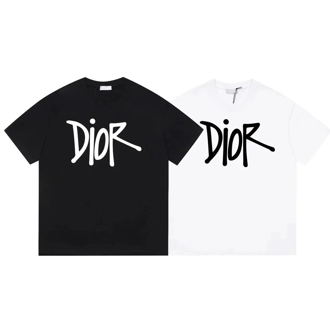 Dir New Letter Print Short Sleeve T-Shirt