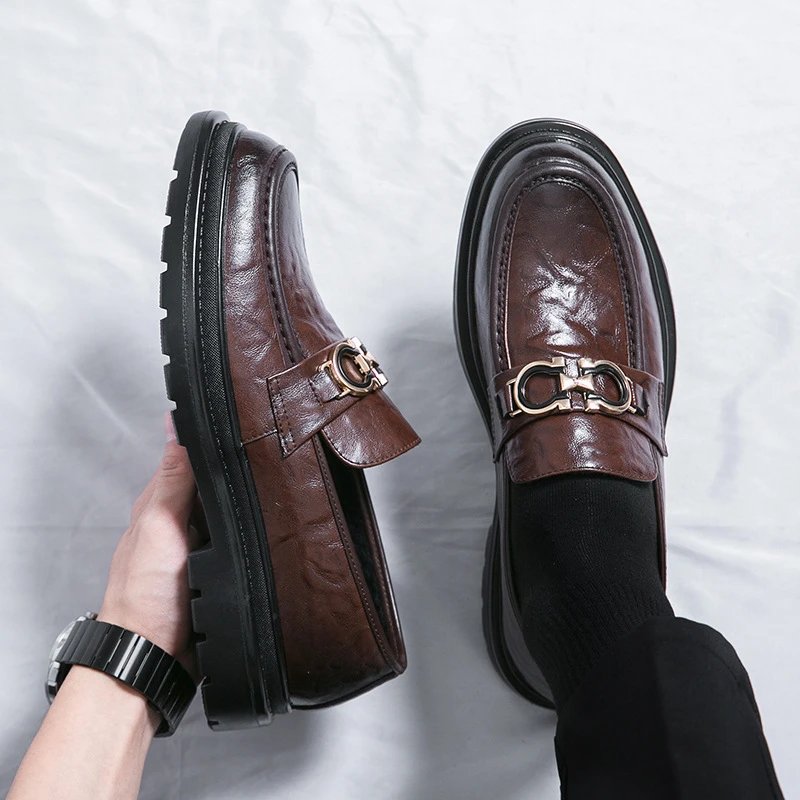 Unbranded Leather Shoes Metal-Bit Loafers image 2