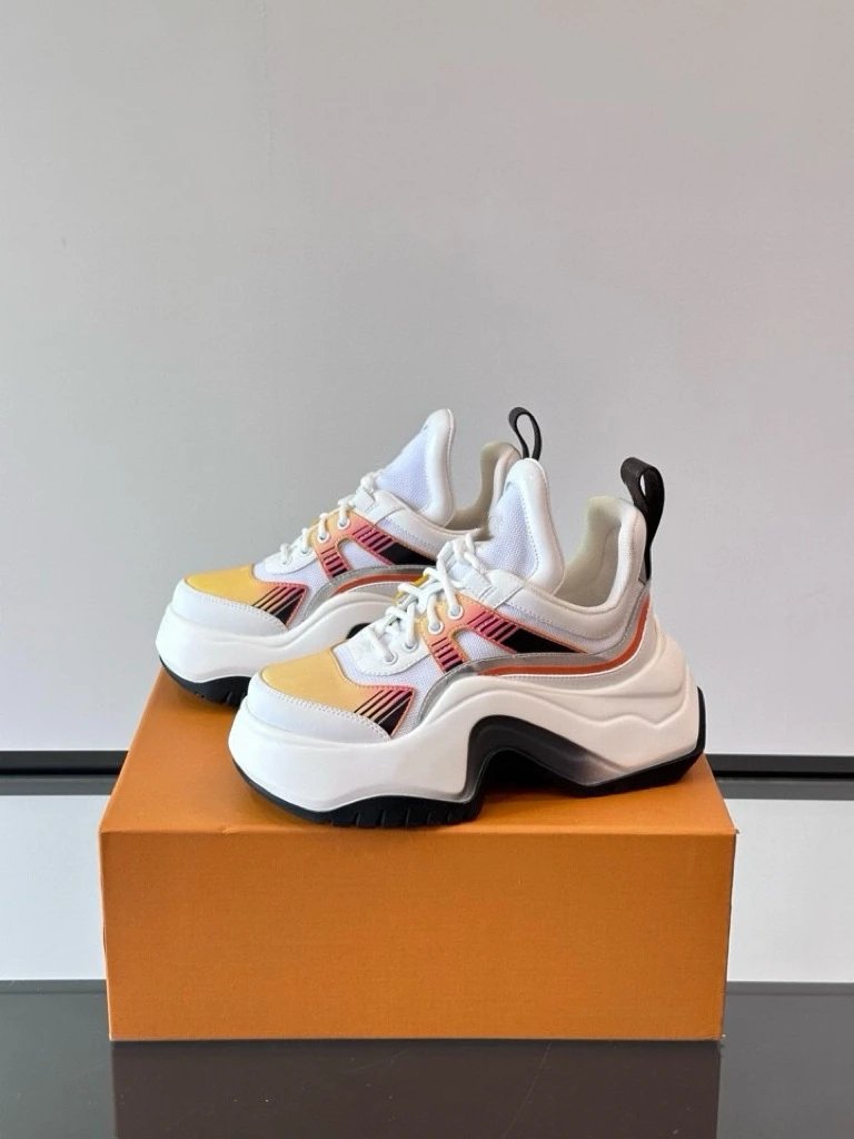 Unbranded Sneakers Chunky platform lace-up — White spell yellow color