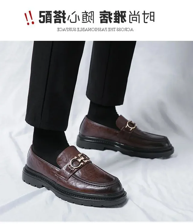 Unbranded Leather Shoes Metal-Bit Loafers product detail image 2