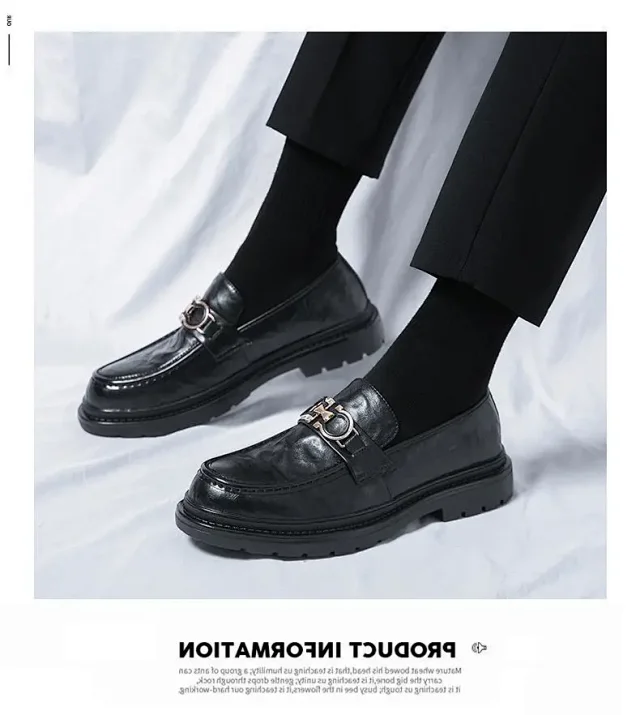 Unbranded Leather Shoes Metal-Bit Loafers product detail image 4