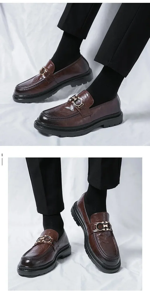 Unbranded Leather Shoes Metal-Bit Loafers product detail image 5