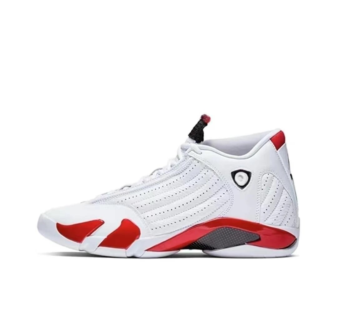 Unbranded Sneakers AJ14 high-top basketball — AJ14 – White and Red