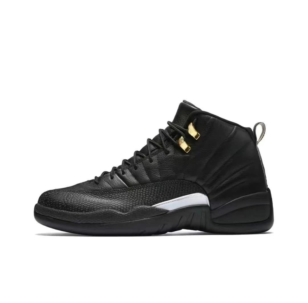 Unbranded Sneakers AJ12 High-Top Basketball — AJ12-Black and White Lines