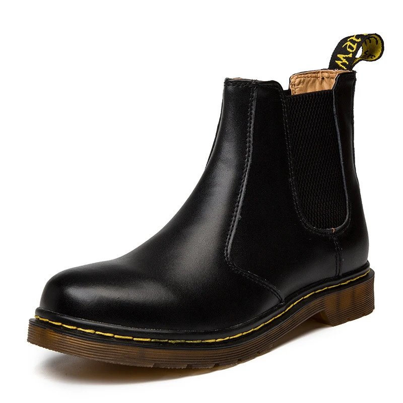 Unbranded Boots Chelsea ankle with elastic side panels and contrast stitching image 5