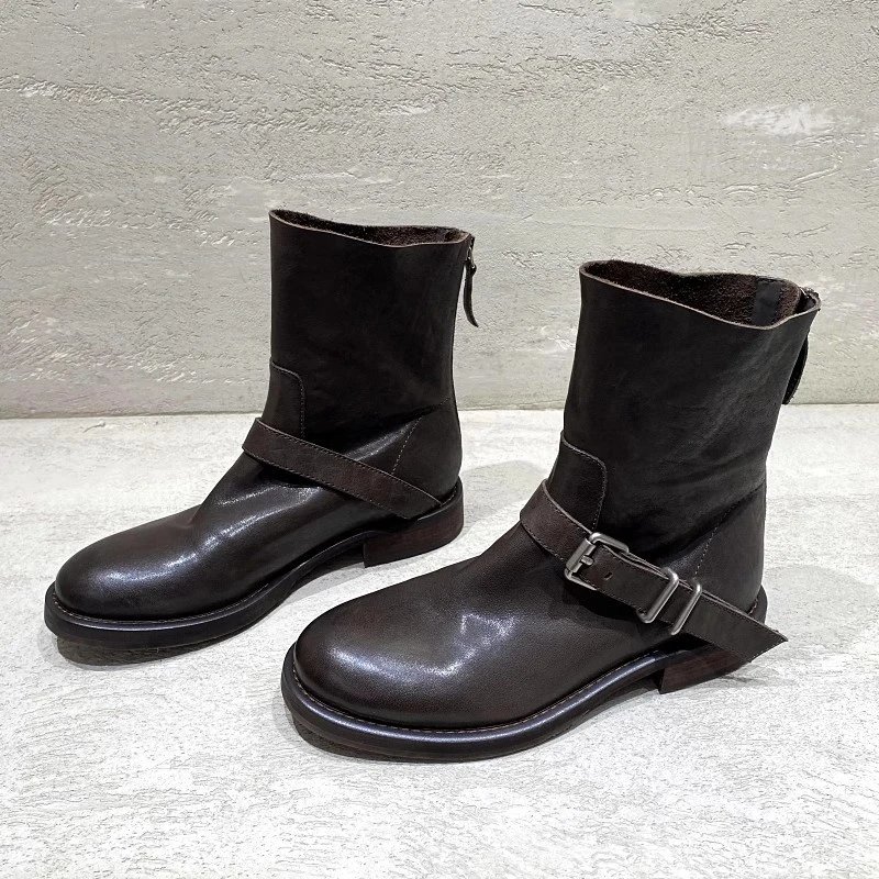 Unbranded Boots Mid-calf buckle-strap image 2