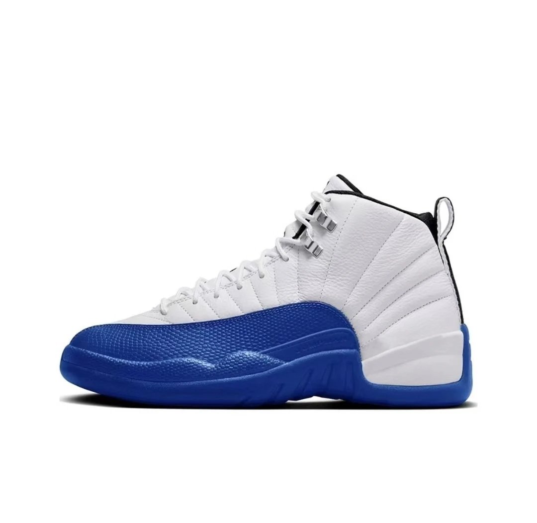 Unbranded Sneakers AJ12 High-Top Basketball — AJ12 – White and Blue