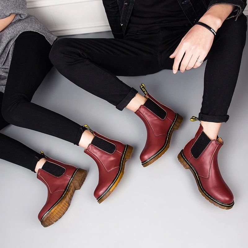 Unbranded Boots Chelsea ankle with elastic side panels and contrast stitching image 4