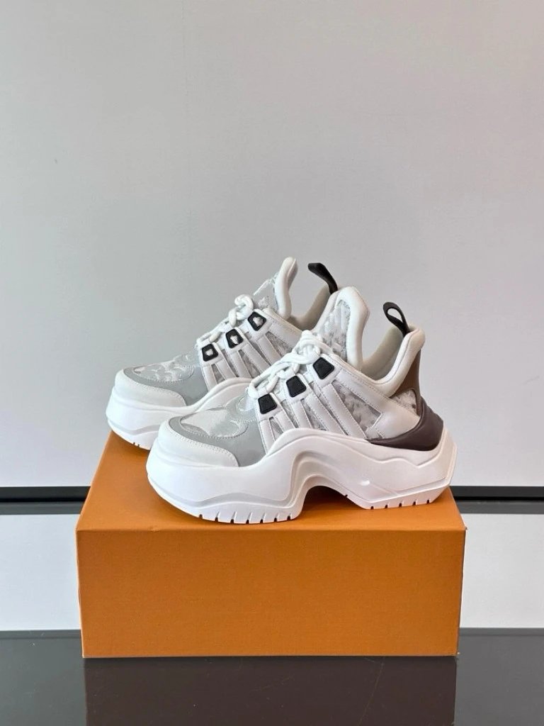 Unbranded Sneakers Chunky platform lace-up — White and gray