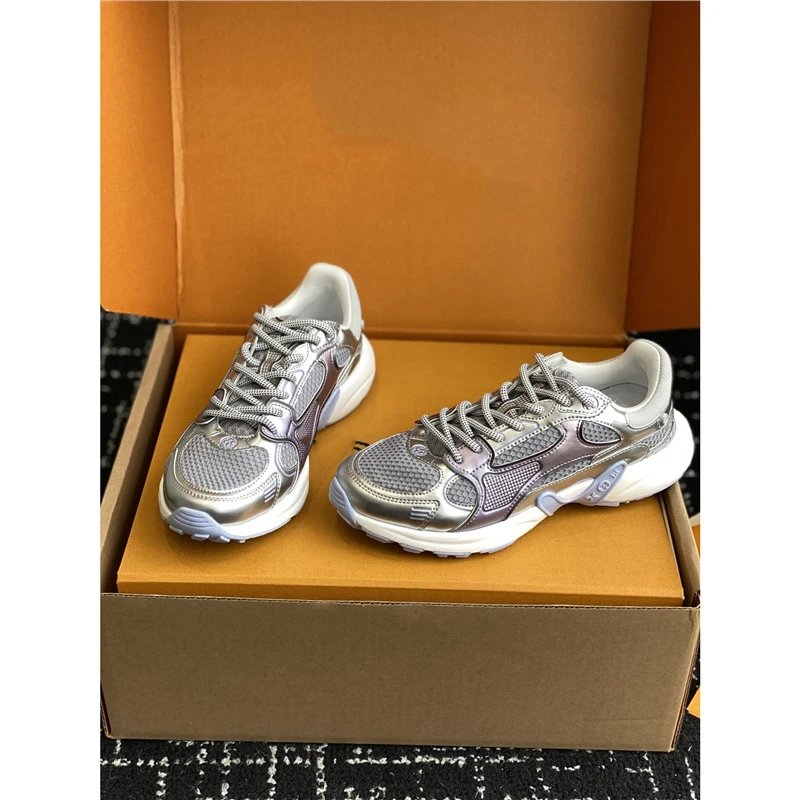 Unbranded Sneakers Mesh panel chunky — silver purple