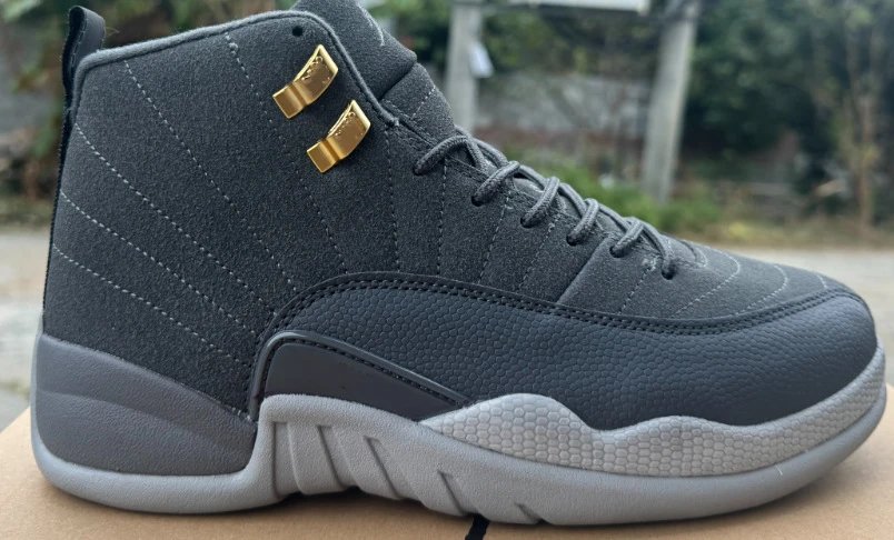 Unbranded Sneakers AJ12 High-Top Basketball — AJ12-Dark Gray Gold