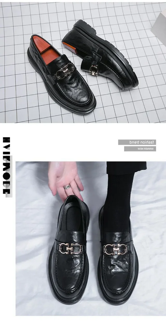 Unbranded Leather Shoes Metal-Bit Loafers product detail image 3