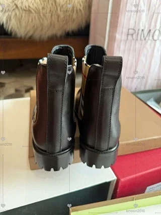 Unbranded Boots Plaid-Panel Chelsea Ankle product detail image 5