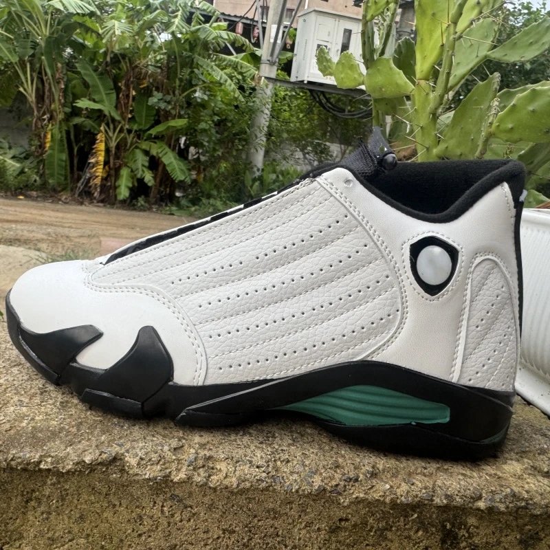 Unbranded Sneakers AJ14 high-top basketball — AJ14 – White-Ink Green