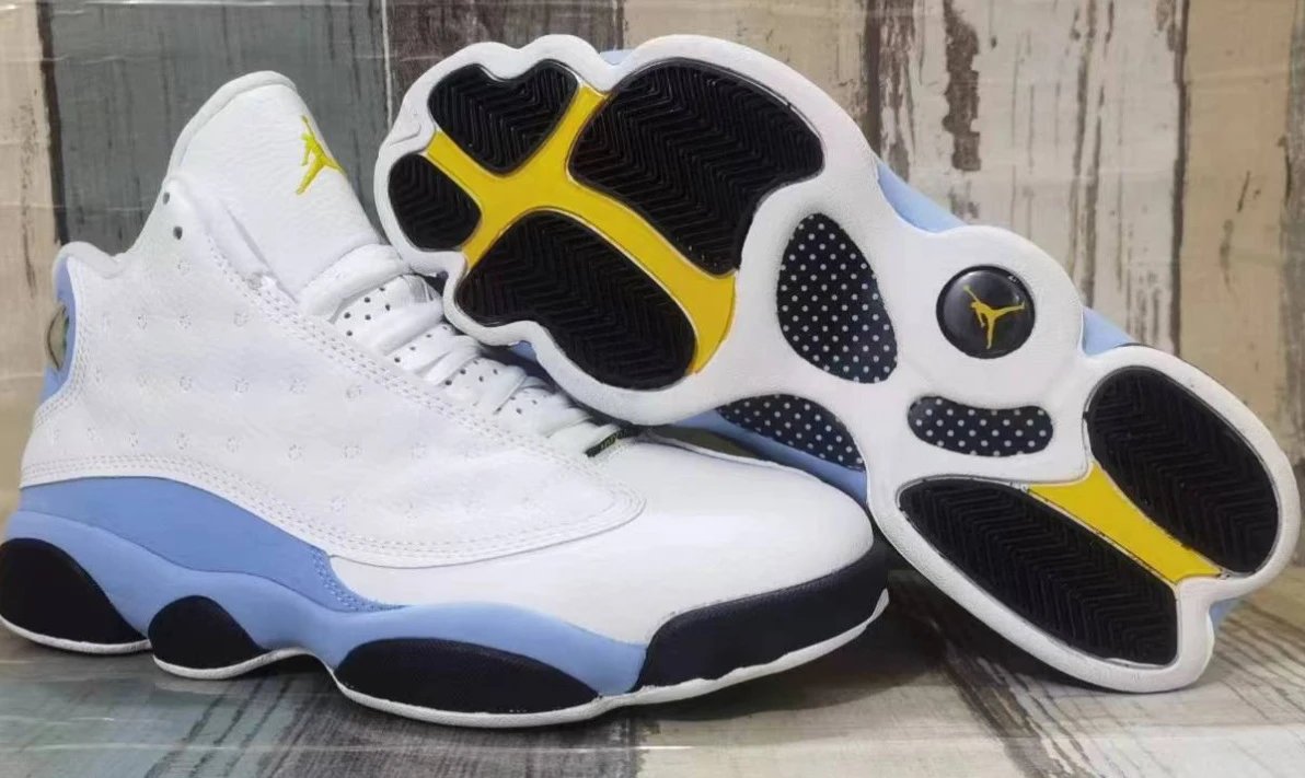 Unbranded Sneakers AJ 13 — AJ 13 White Moon Yellow