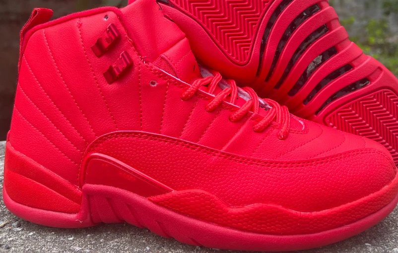 Unbranded Sneakers AJ12 High-Top Basketball — AJ12-Red