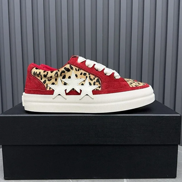 Unbranded Sneakers Low-Top Triple-Star Leopard Print product detail image 3